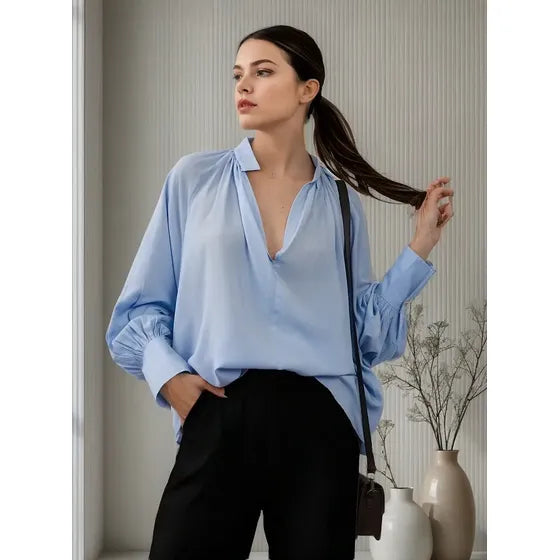 Blusa Mujer Amplia Fiesta Oficina Elegante Casual