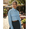 Camisa Mujer Manga Larga Elen Chic Algodón Oversize Pupera