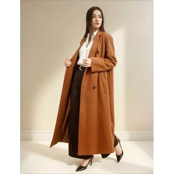 Tapado Largo Maxi Forrado Mujer Saco Sastre Premium Apolo