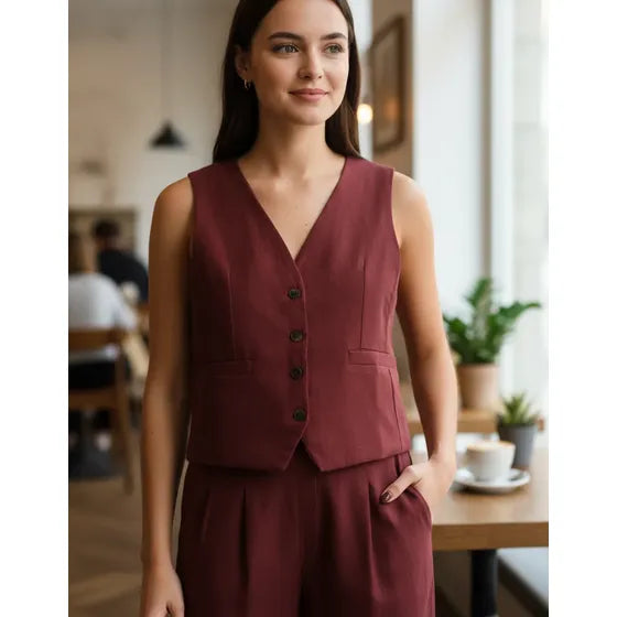 Chaleco Forrado Premium Sastreria Mujer Arma Tu Traje