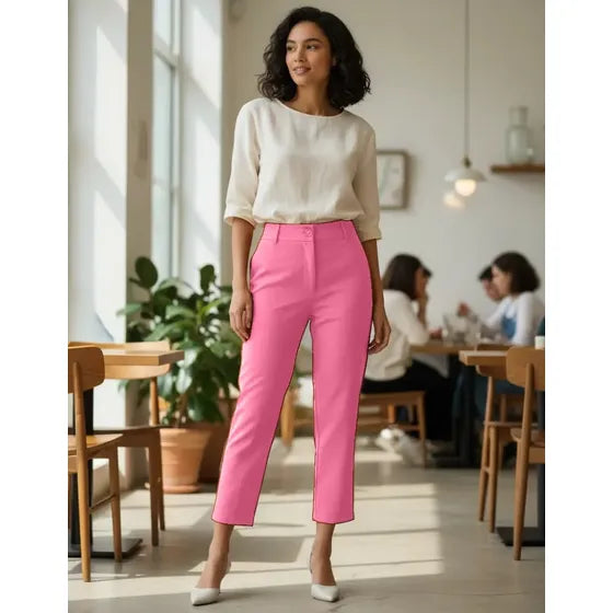 Pantalón Básico Sastrero Mujer De Vestir Clásico