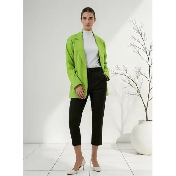 Blazer Chic Indiana Saco Mujer Bolsillos Elegante