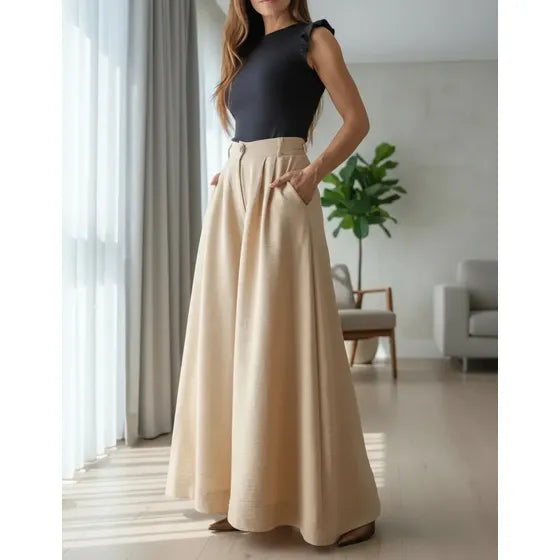 Pantalón Palazzo Sastrero Wide Leg Aristolino Pata Elefante