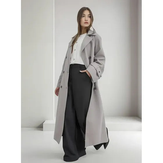 Tapado Mujer Largo Maxi Paño Con Cinto Abrigo Forrado