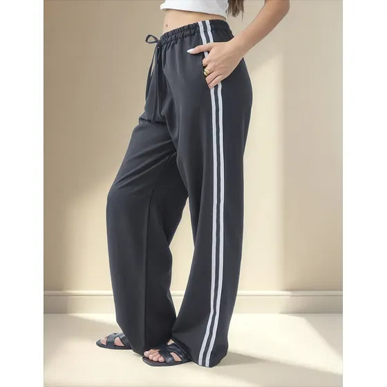 Pantalon Sastrero Dinamico Palazzo Wide Leg Elástico Cintura