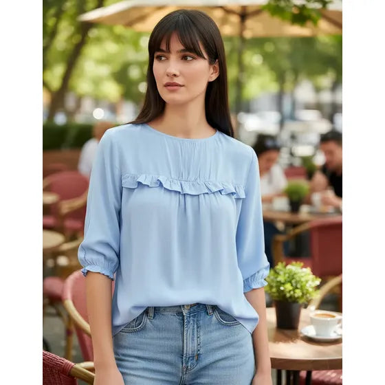 Blusa Mujer Aire Fresco Fibrana Elegancia Y Toque Femenino