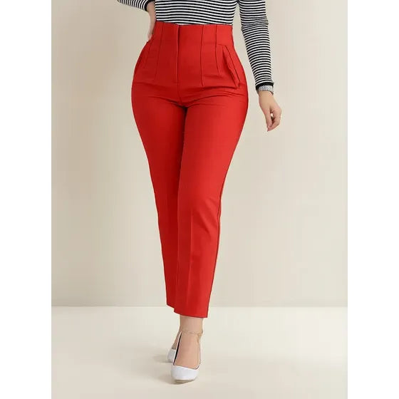 Pantalón Sastrero Creppe Mujer Largo De Vestir