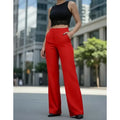 Pantalon Sastrero Palazzo Carol Mujer Con Elastico