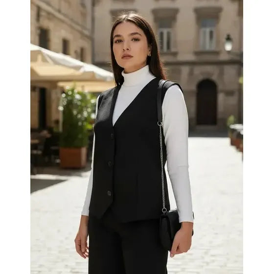 Chaleco Forrado Sastrero Creppe Amplio Arma Tu Traje