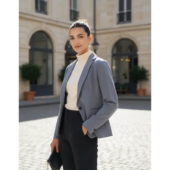 Blazer Elegancia Ailin Saco Mujer Forrado Arma Tu Traje