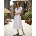 Vestido Camisero Glaciar Camisola Con Cinto Camisa Larga