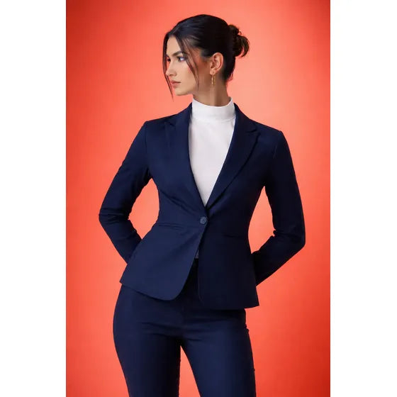 Blazer Mujer Bengalina Entallado Talles Grandes Elegante